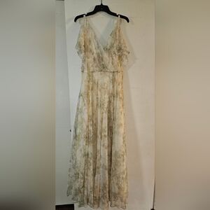 Jenny Yoo boho floral formal gown size 14